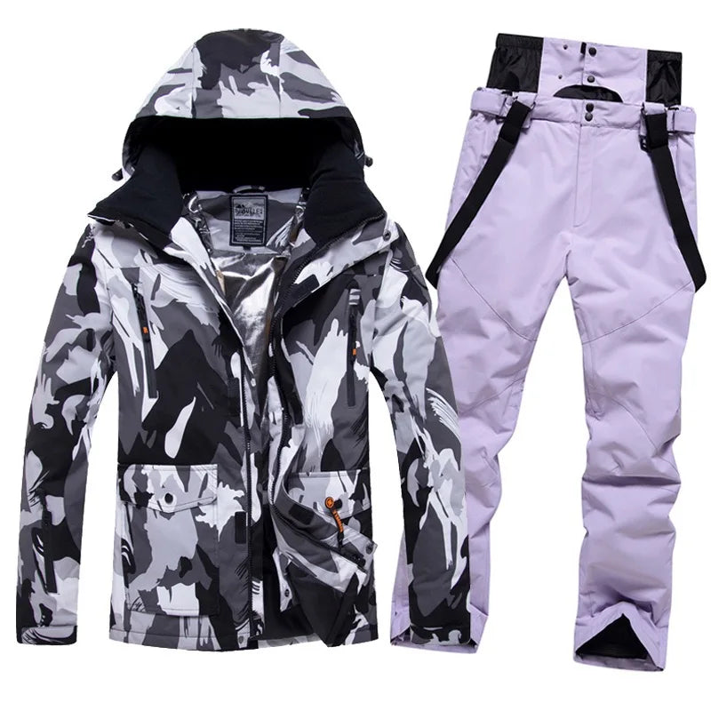 NEW Arrivals 10 Colors  M-4XL Plus Size Waterproof Breathable Men's and Women Snow Wear Winter Snowboard Suit Ski Suit Winter Sports Clothing Supplies