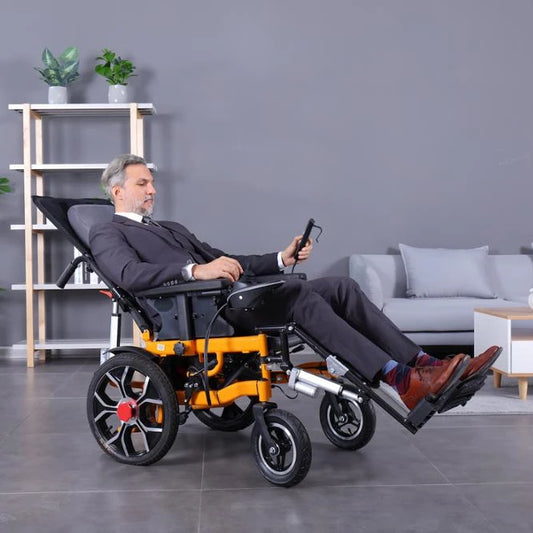 Automatic Lie Down Electric Wheelchair Foldable for the Disable and the Elderly People
