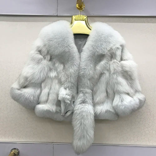 New Arrival S-2XL 12 Colors Women Real 100% Natural Fox Fur Coats Autumn Winter Fox Fur Short Style Jacket Warm Real Fox Fur Overcoats