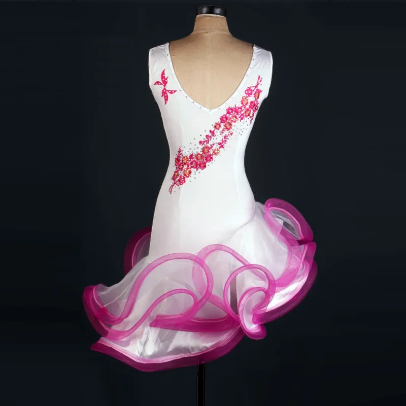 NEW Arrivals S-2XL 3 Colors Cha Cha Rumba Samba tango salsa Latin Dance Dress Women Ballroom Competition Dancing Dresses Latin Adults/kids for Children Ladies