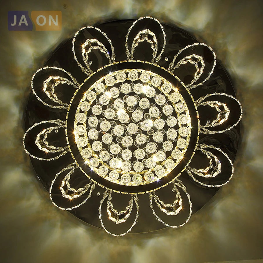 LED Modern Stainless Steel Crystal  LED Lamp.LED Light.Ceiling Lights.LED Ceiling Light.Ceiling Lamp For Foyer Bedroom