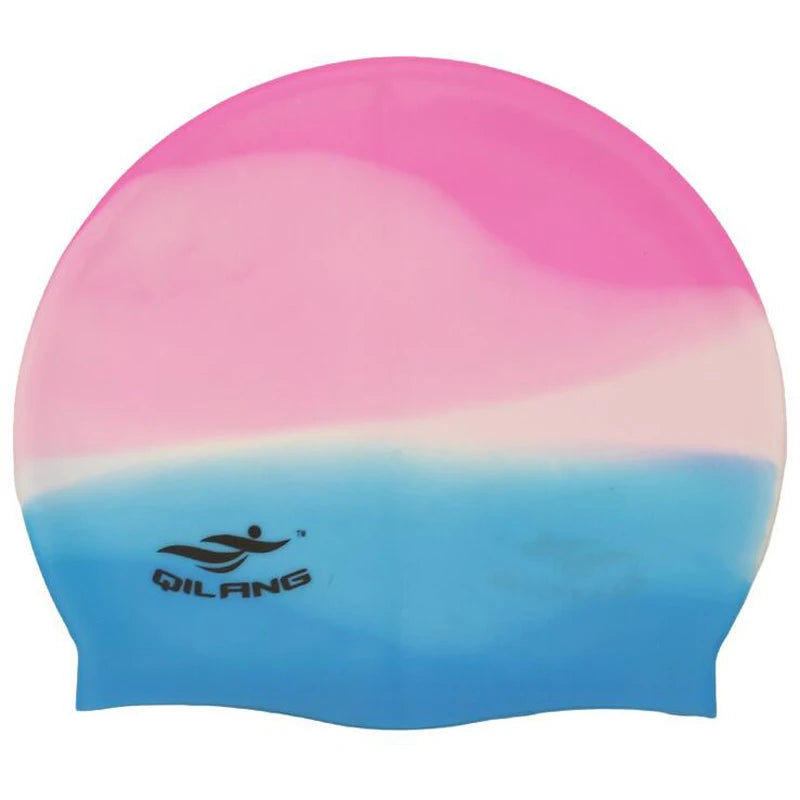 Women Men Waterproof High Elastic Flexible Silicone Protect Ears Hair Swim Pool Swimming Caps Hat for Adults Children Girls Boys