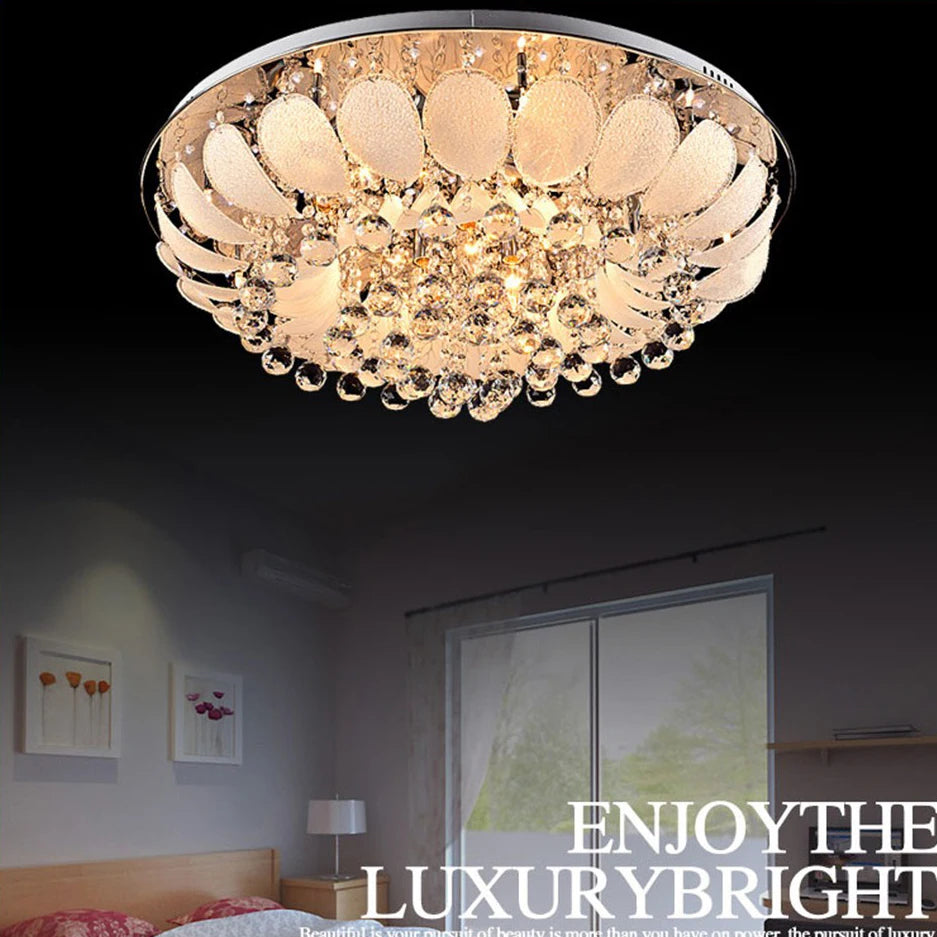 led e14 Modern Stainless Steel Crystal Glass Lamparas De Techo Ceiling Lights.LED Ceiling Light.Ceiling Lamp For Foyer