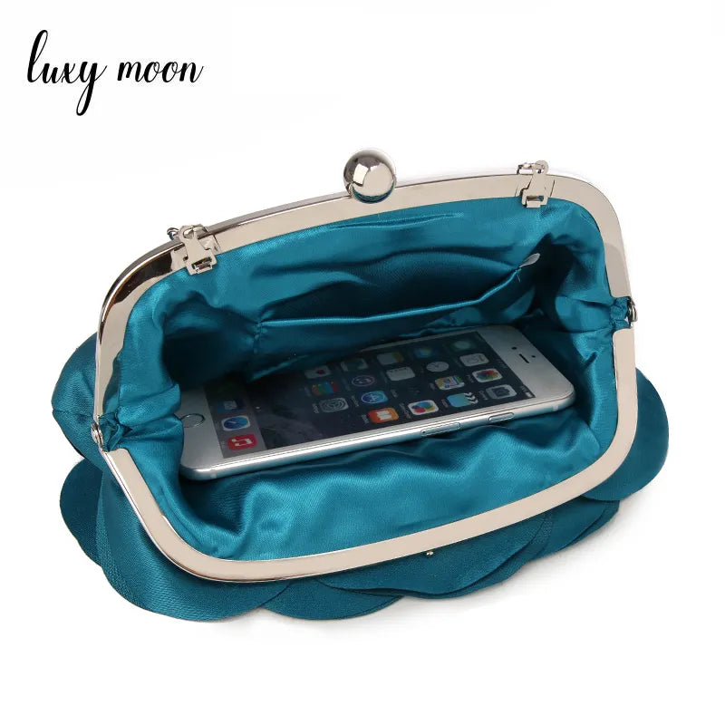 Hot Sale Evening Bag Flower Bride Small Purse Full Dress Party Handbag Wedding Wallet Women Floral Chain Lady Clutches