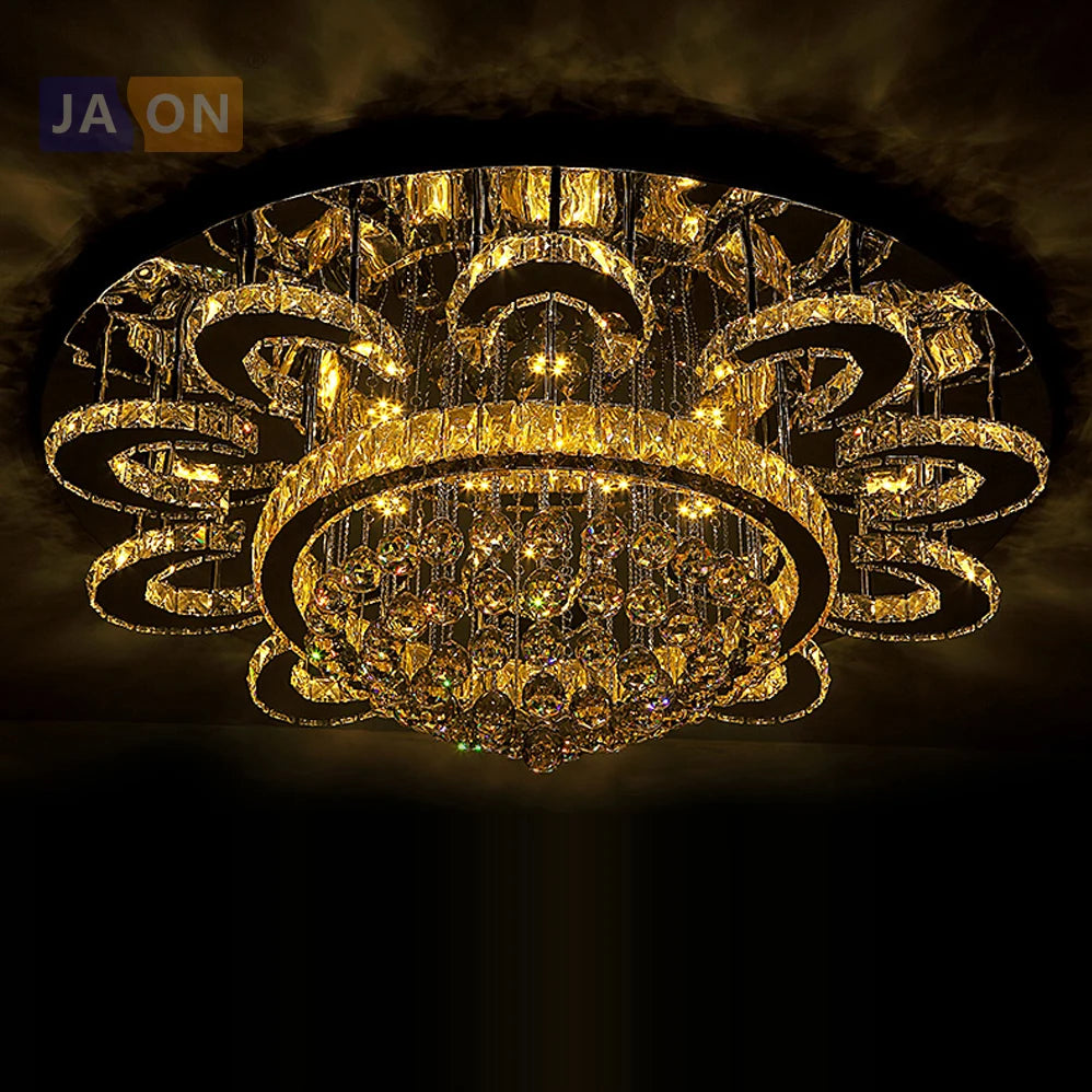 LED Modern Stainless Steel Crystal  LED Lamp.LED Light.Ceiling Lights.LED Ceiling Light.Ceiling Lamp For Foyer Bedroom