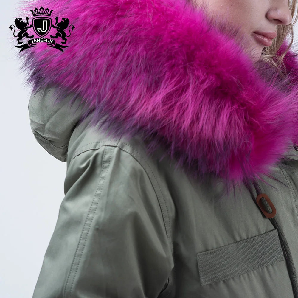 BEST PRICE NEW Arrivals 7 Colors Winter New Real Fur Coat Jacket Women Warm 100% Natural Raccoon Fur Liner Coat Parka Fur Coat Snow Boots Outerwear Jackets Ladies Winter Luxury Apparel Supplies