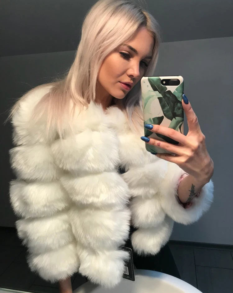 Low-Price Sales are Limited NEW Arrivals Luxury S-5XL 8 Colors Mink Coats Autumn Winter Fluffy Black Faux Fur Coat Women Thick Winter Warm Snow Outwear Evening Nightclub Party Faux Fur Jackets Ladies Girls Luxury Fashion Clot