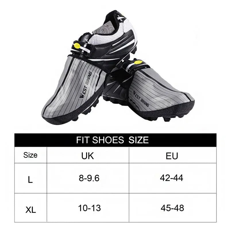 Windproof Road MTB Bike Shoes Cover Half Palm Reflective Waterproof Cycling Overshoes Equipment Bicycle Shoe Cover