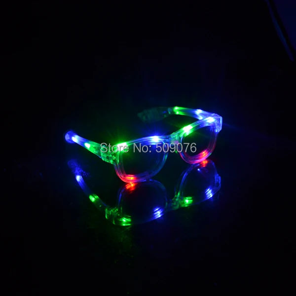 NEW 6/12 PCS Set Glow in the Dark Light Up Led Flashing Glasses EDM EDC Rave Party Bar Night Clubwear Eyewear Accessory Luminous Sunglasses