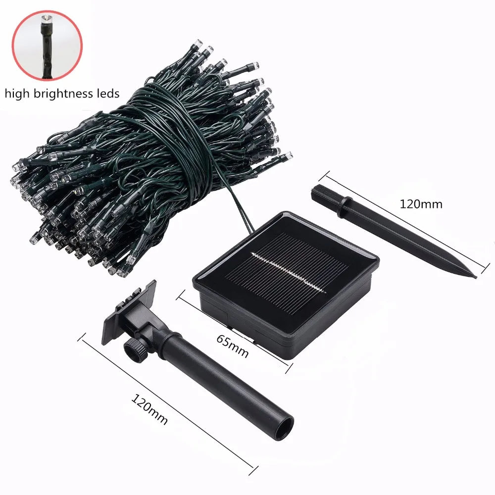 NEW Arrivals Solar String Light Fairy Garden Waterproof Outdoor Lamp 5/712/22M 6V Garland For Christmas Xmas Holiday Party Home Decoration Accessories Supplies