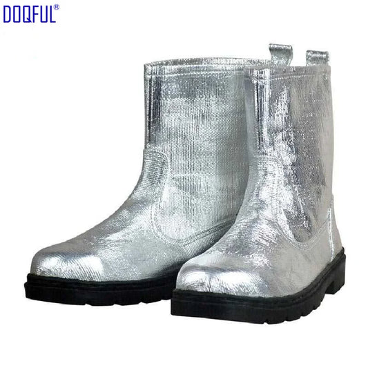 NEW 1000 Degree 39-44 Optional Size Heat Fire-Resistant Composite Aluminum Foil Insulating Fire Fighting Safety Boots Heat Proof Shoes High Temperature Work Thermal Radiation Protect