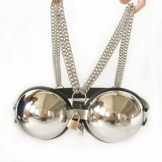 Stainless Steel Chastity Belt Bra Breast Bondage Limit Fetish Sissy Cosplay Adult Games BDSM Sex Toys For Men Gay Woman Sex Shop
