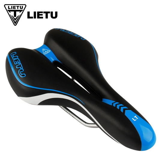 NEW Blue/White/Yellow  Widen Road Mountain MTB Gel Comfort Saddle Bike Bicycle Cycling Seat Cushion Pad Cover Anti-Slip Waterproof Cushion Bicycle Accessories