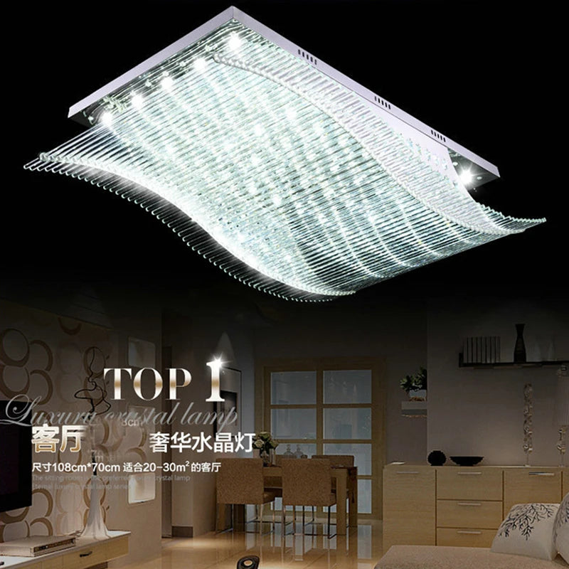 Modern Crystal Chandelier LED Color Change With Remote Control Organ   Style RGB Lustre Ceiling Lamp Deco Chandeliers 11