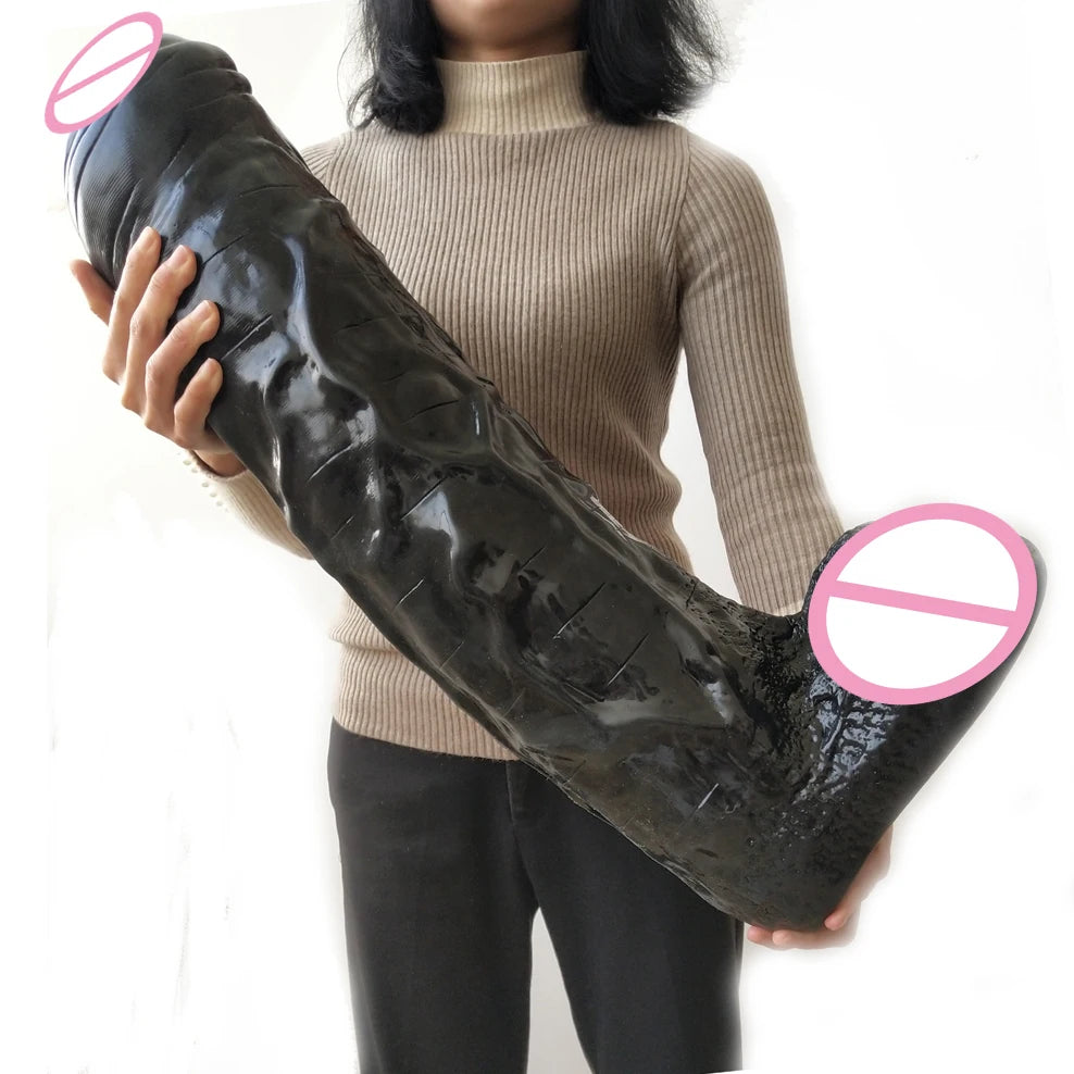 Adult Long giant dildo 66cm*15.5cm foreskin large girth super huge penis realistic massive cock artwork sex products big dong FAAK