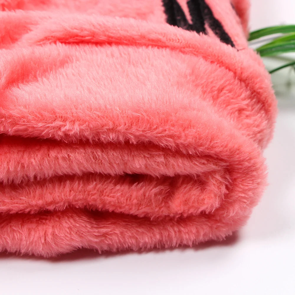 NEW Arrivals S-5XL PLUS SIZE 5 Colors Curvy Women Fleece Cotton/Wool Pajamas Female Pajamas Set  Autumn Winter Warm Sleepwear Women Sexy Lingerie Cat Kitty Set Big Girls  Home Night Wear