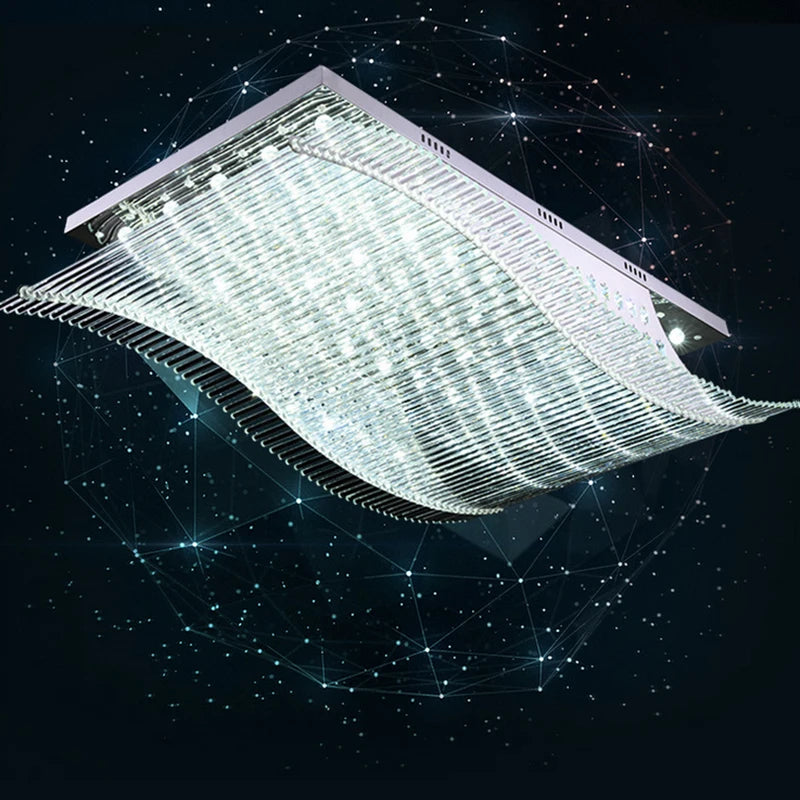 Modern Crystal Chandelier LED Color Change With Remote Control Organ   Style RGB Lustre Ceiling Lamp Deco Chandeliers 11