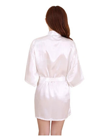 S-2XL Plus Size 14 Colors Sexy Large Size Sexy Satin Night Robe Lace Bathrobe Perfect Wedding Bride Bridesmaid Robes Dressing Gown For Women