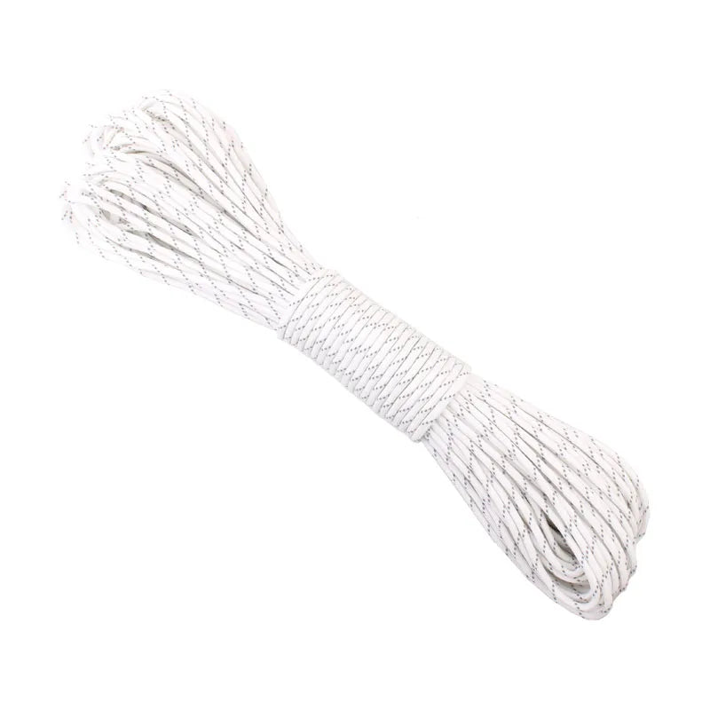 100Ft, 9 Strands Reflective Cores Luminous Glow in the Dark & Reflective Paracord Parachute Cord Lanyard 25 50 100 Feet Outdoor Camping