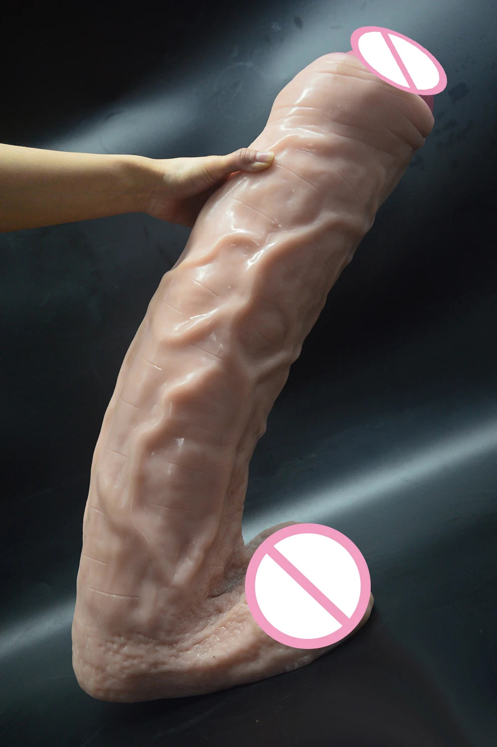 Adult Long giant dildo 66cm*15.5cm foreskin large girth super huge penis realistic massive cock artwork sex products big dong FAAK