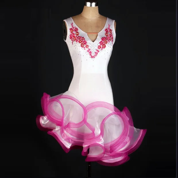 NEW Arrivals S-2XL 3 Colors Cha Cha Rumba Samba tango salsa Latin Dance Dress Women Ballroom Competition Dancing Dresses Latin Adults/kids for Children Ladies