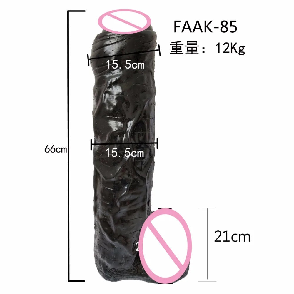 Adult Long giant dildo 66cm*15.5cm foreskin large girth super huge penis realistic massive cock artwork sex products big dong FAAK