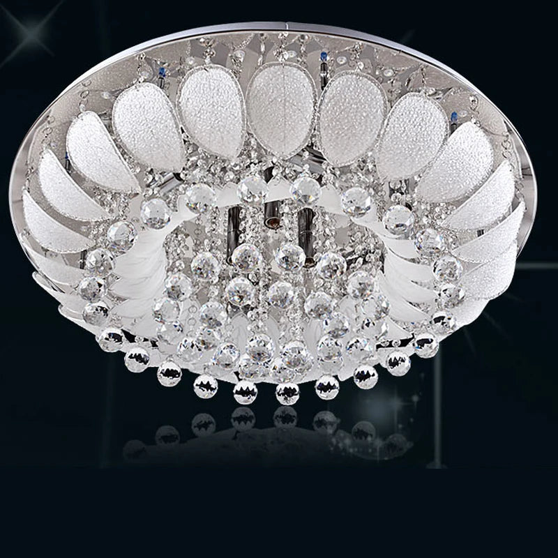 led e14 Modern Stainless Steel Crystal Glass Lamparas De Techo Ceiling Lights.LED Ceiling Light.Ceiling Lamp For Foyer