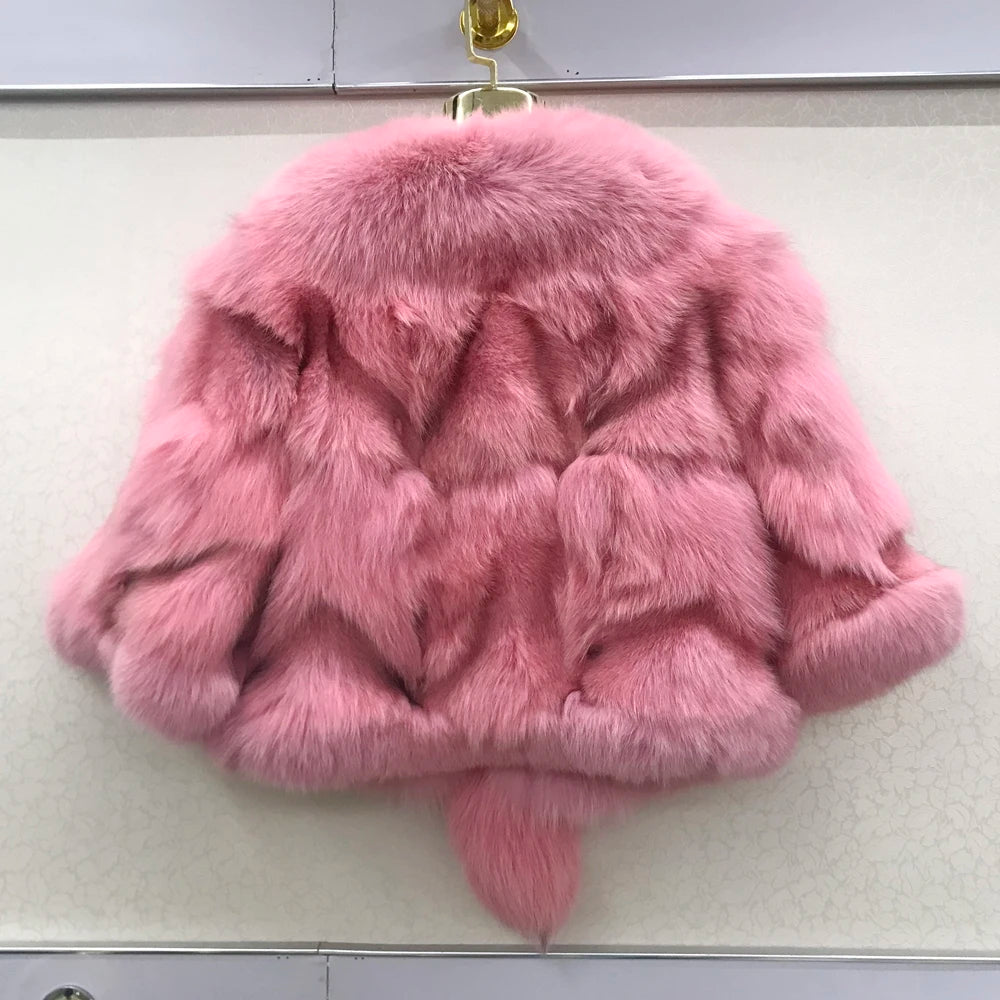 New Arrival S-2XL 12 Colors Women Real 100% Natural Fox Fur Coats Autumn Winter Fox Fur Short Style Jacket Warm Real Fox Fur Overcoats