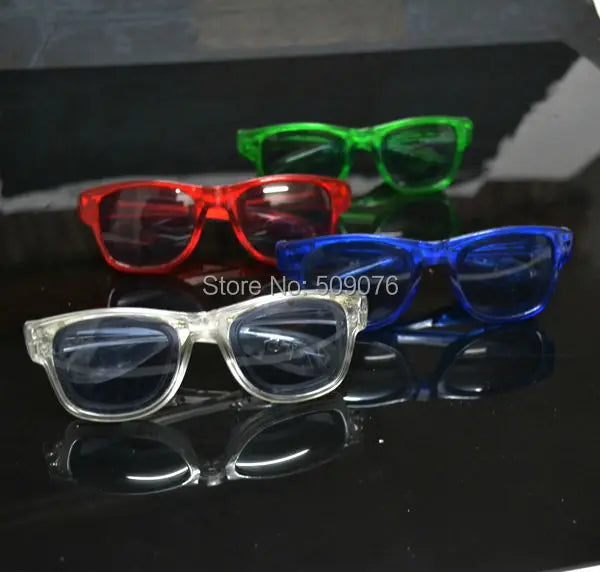 NEW 6/12 PCS Set Glow in the Dark Light Up Led Flashing Glasses EDM EDC Rave Party Bar Night Clubwear Eyewear Accessory Luminous Sunglasses