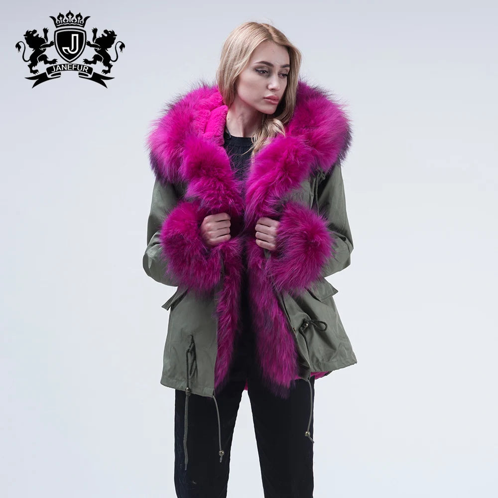 BEST PRICE NEW Arrivals 7 Colors Winter New Real Fur Coat Jacket Women Warm 100% Natural Raccoon Fur Liner Coat Parka Fur Coat Snow Boots Outerwear Jackets Ladies Winter Luxury Apparel Supplies