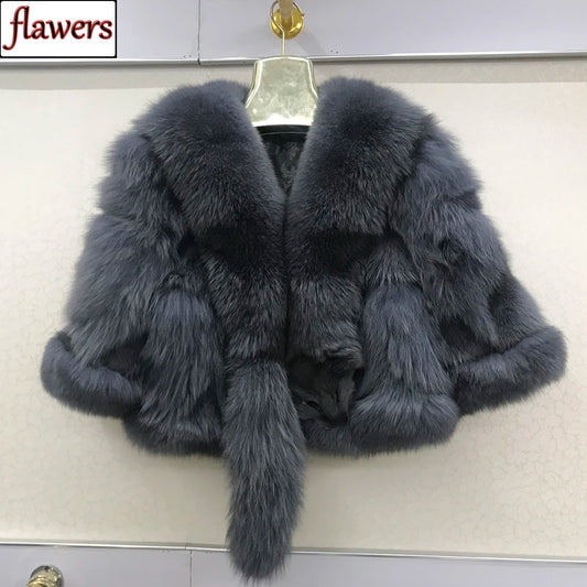 New Arrival S-2XL 12 Colors Women Real 100% Natural Fox Fur Coats Autumn Winter Fox Fur Short Style Jacket Warm Real Fox Fur Overcoats