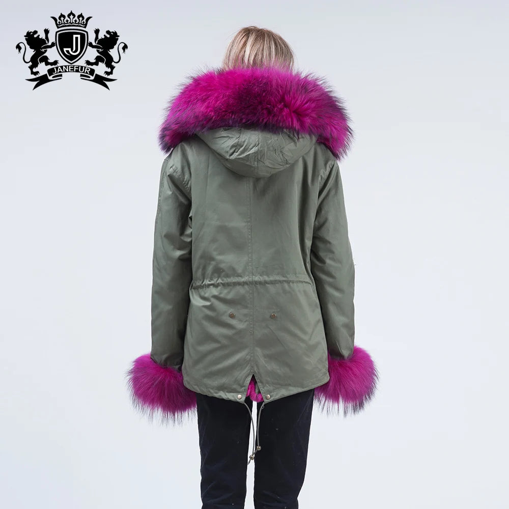 BEST PRICE NEW Arrivals 7 Colors Winter New Real Fur Coat Jacket Women Warm 100% Natural Raccoon Fur Liner Coat Parka Fur Coat Snow Boots Outerwear Jackets Ladies Winter Luxury Apparel Supplies
