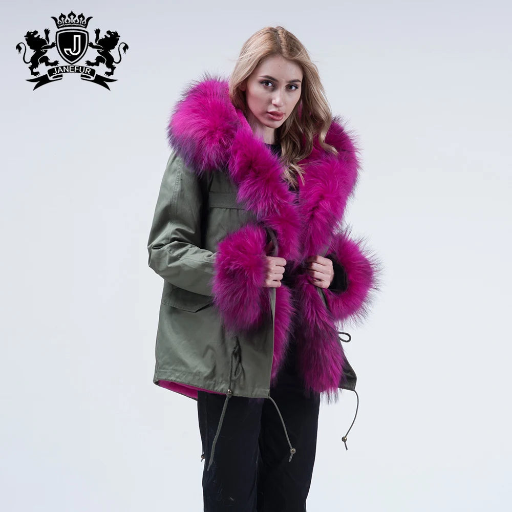 BEST PRICE NEW Arrivals 7 Colors Winter New Real Fur Coat Jacket Women Warm 100% Natural Raccoon Fur Liner Coat Parka Fur Coat Snow Boots Outerwear Jackets Ladies Winter Luxury Apparel Supplies