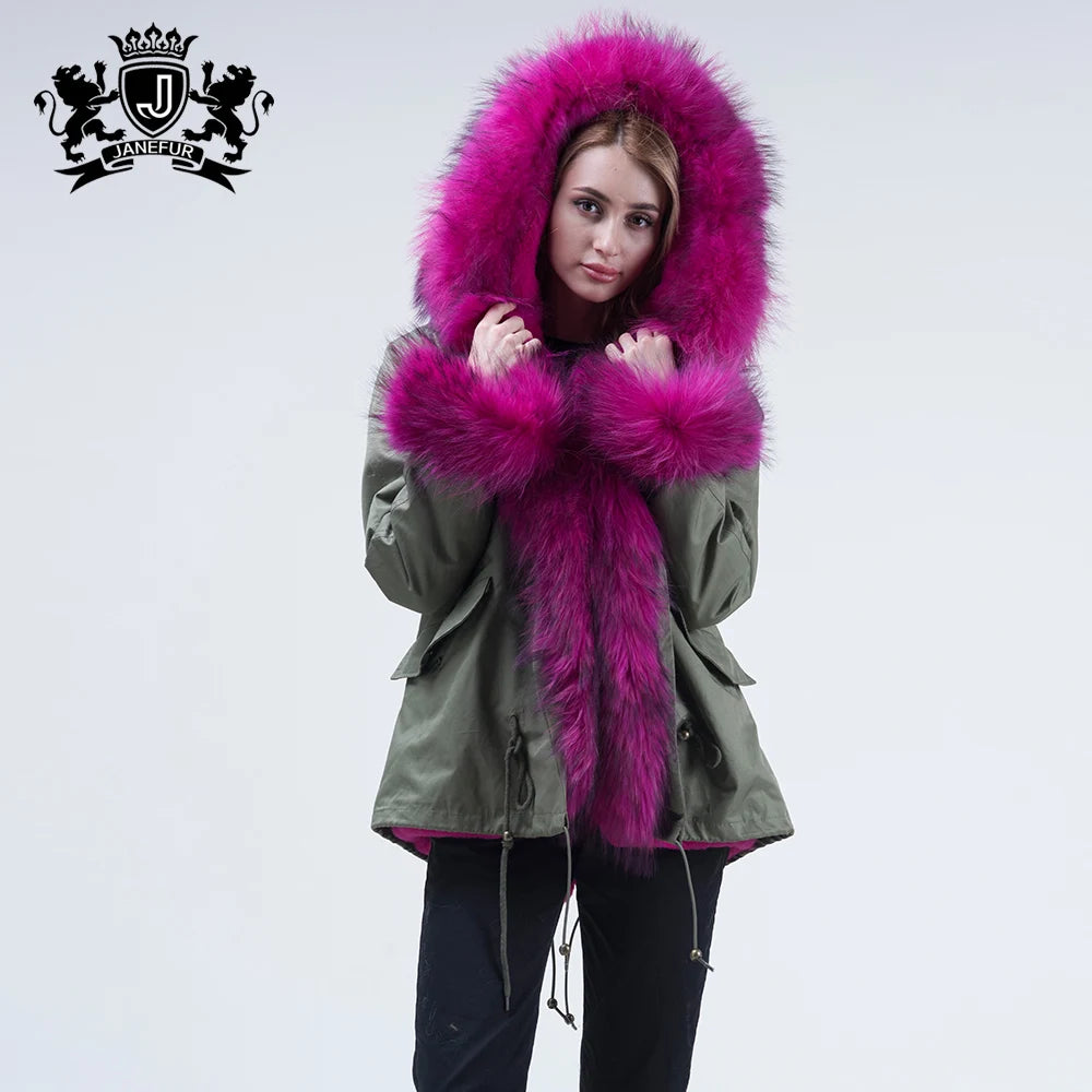 BEST PRICE NEW Arrivals 7 Colors Winter New Real Fur Coat Jacket Women Warm 100% Natural Raccoon Fur Liner Coat Parka Fur Coat Snow Boots Outerwear Jackets Ladies Winter Luxury Apparel Supplies