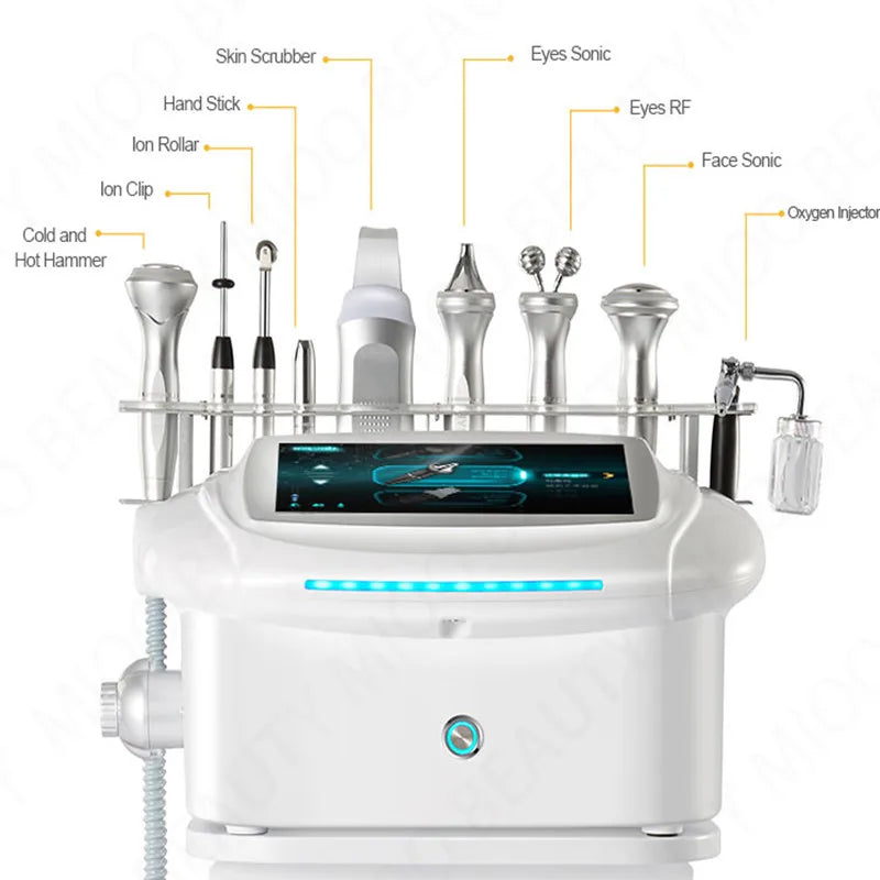 Hydro Dermabrasion Machine Microcurrent Galvanic Ion Facial Lifting Hydrofacial Beauty Device Blackheads Removal Machine