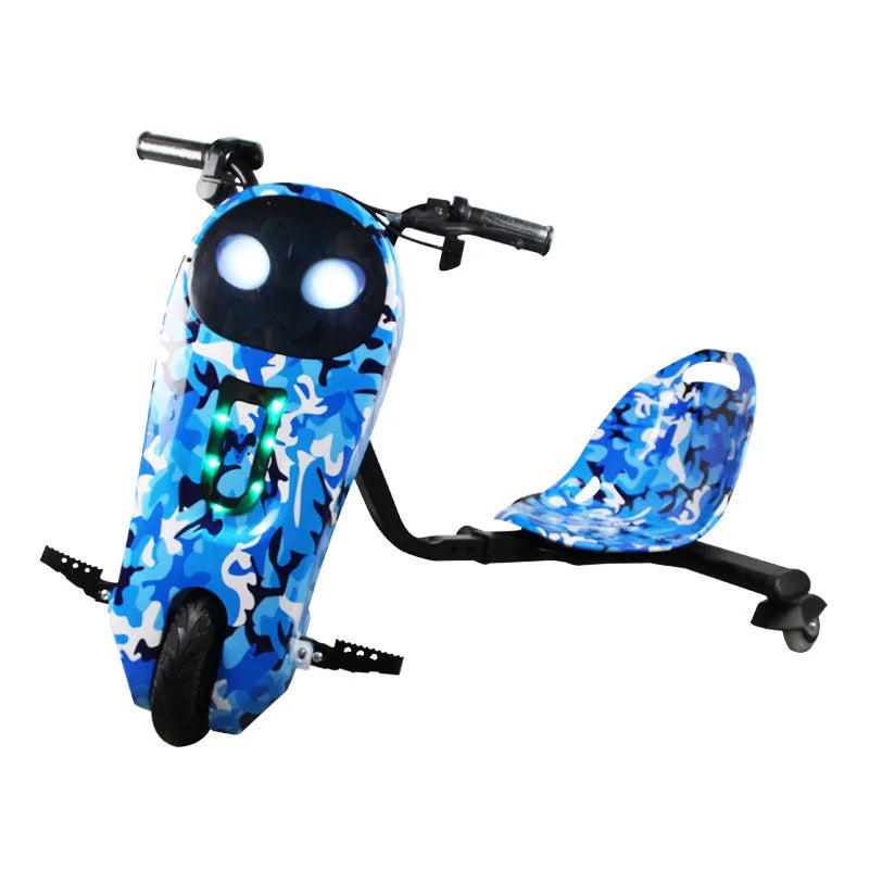 HOT SALE (Few Units Left) NEW 8 Colors Children's Kids Electric Scooter Foldable Height Adjustable Double Brake Drift Kart Light Remote Control Aluminum Alloy 15km/h