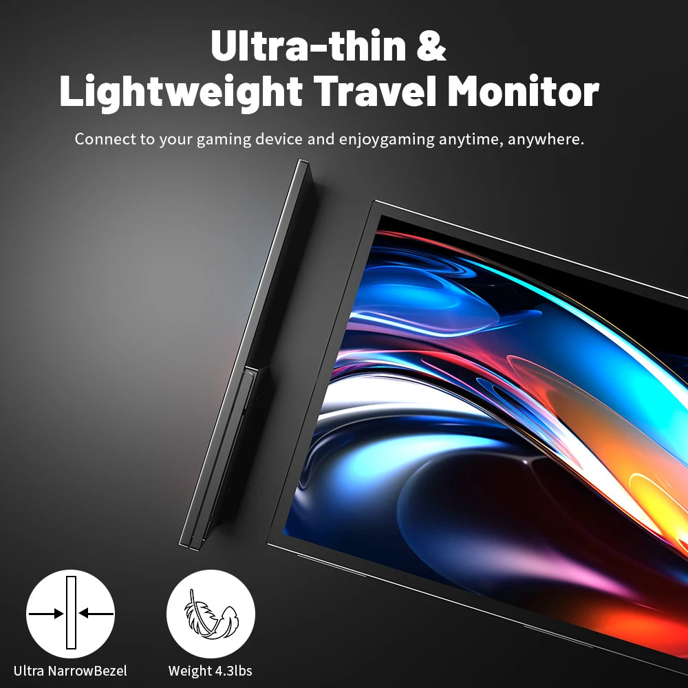 22' Inch Portable Touch Screen Monitor 2.5K Foldable IPS  Extra Screen for Laptop Switch Xbox Monitor Large Portable Monitor Business Office Home Computer Tools Electronics Supplies