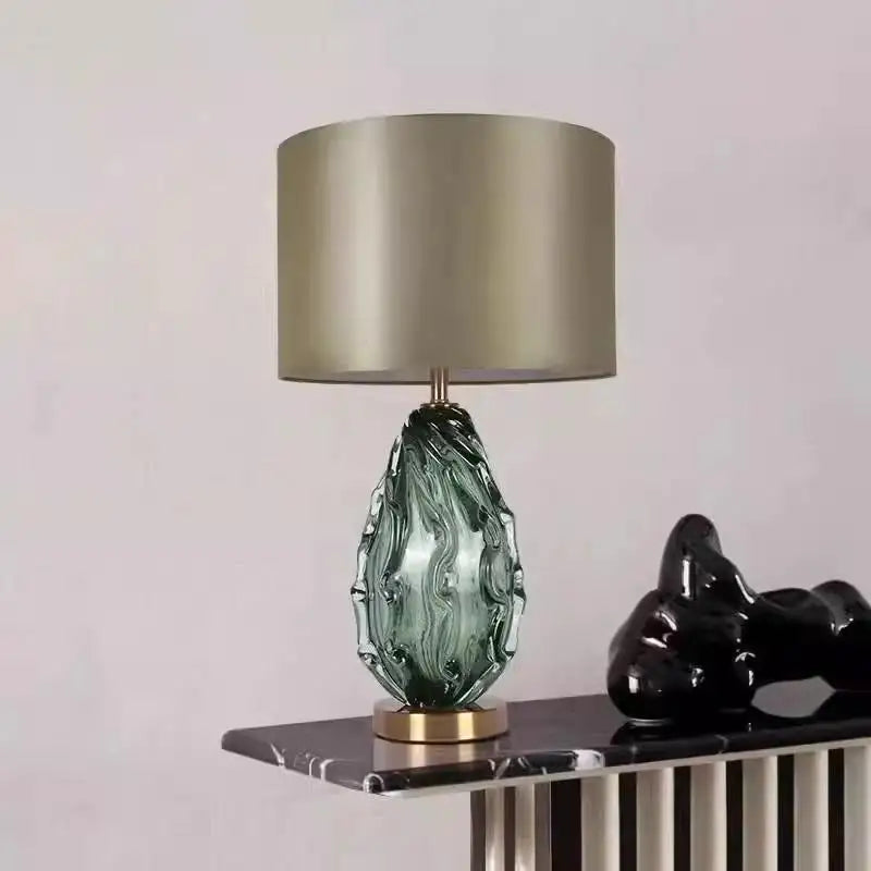 NEW Arrivals  Villa Home Bedroom Living Room Luxury Lampshade American-Style Simple Glass Luxury Table Lamp Stylish and Creative for Villa Living Room Designer Sample Room and Hotel Lighting Accessories.