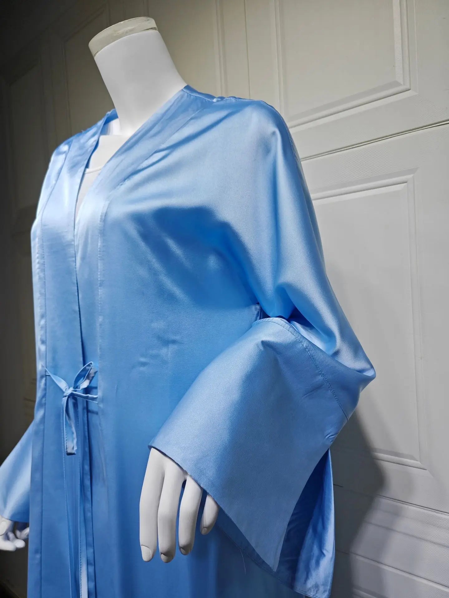 10 Colors S-2XL Plus Size Islamic Arabic Turkish Elegant Modest Breathable Dress Top Coat Eid Al-Adha Robe Islamic Clothing Kimono Open Abaya Dubai Prayer Ramadan Muslim Ladies Apparel Clothing Supplies