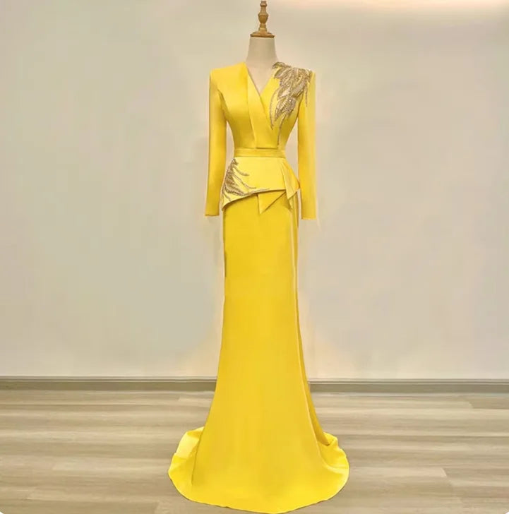 Mother of Bride 5 Colors  Royal Blue Blazer-Style Women's Wedding Guest Evening Party Business Dinner Red Carpet Celebrities Maxi Dress  Embroidered Sequined Mermaid Floor-Length Luxury Gown Ladies Formal Apparel Clothing Sup