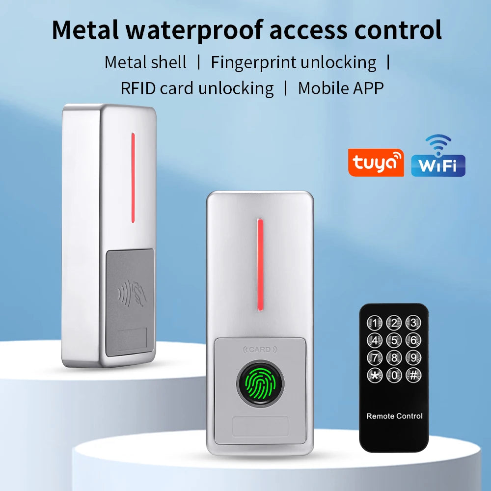 NEW Arrivals Home Villa Hotels Office H18 WI-FI  APP TUYA 125Khz/13.56MHZ RFID Access Control  IP67 Waterproof Anti-Vandal Temporary 10000 User Remote Unlock Home Smart Devices Security Supplies