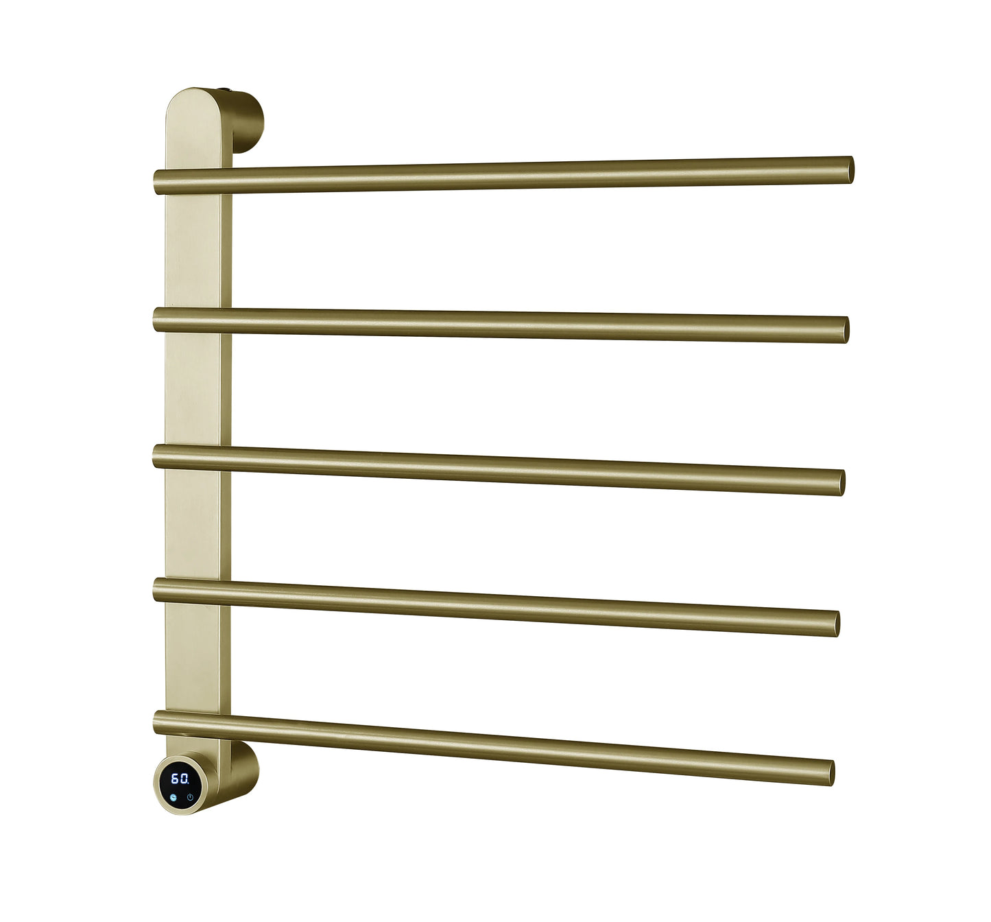 Hot Sale 5 Colors Round Tube Electric Towel Rack With LCD Screen Hide-Installed Smart Temperature Controller for Bathroom Home Hotels Clothes Dryer Heating Rack 3Y Warranty (After Sale Service: Online Technical Support)