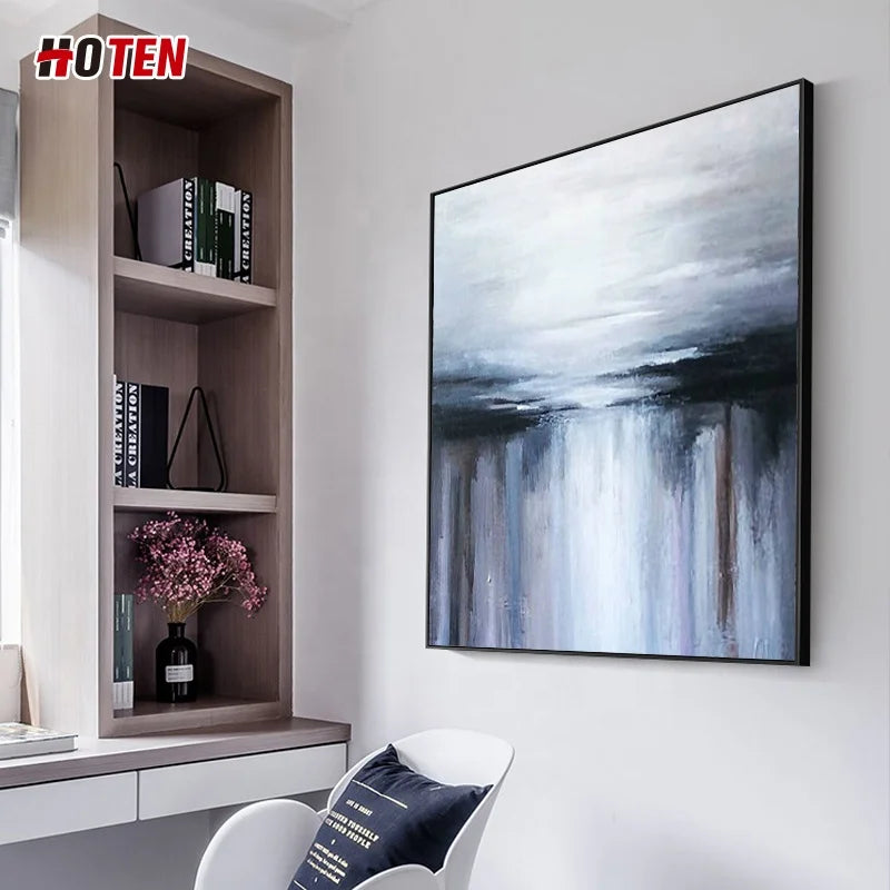 100% Pure Hand-Painted Oil Paints Landscape Frameless Painting Square Villa Home Living Room Painting Canvas Customizable Bedroom Decoration Horizon Home Art Gallery Decoration Supplies
