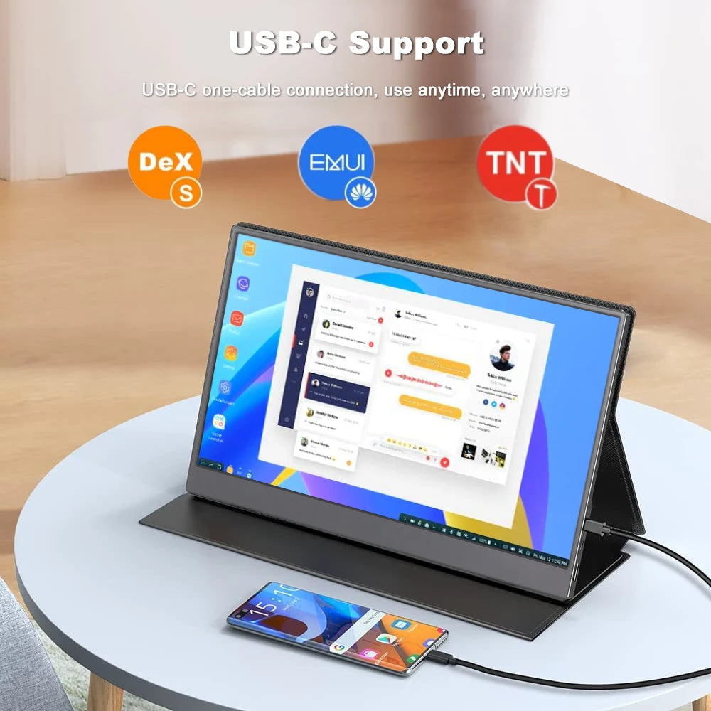 NEW Arrivals 15.6" 60HZ Full HD Dual Portable Monitor Laptop Portable IPS 1920 X 1080 16:9 LCD Display for Gaming