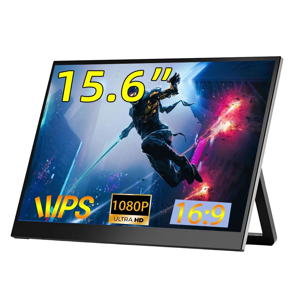 NEW Arrivals 15.6" 60HZ Full HD Dual Portable Monitor Laptop Portable IPS 1920 X 1080 16:9 LCD Display for Gaming