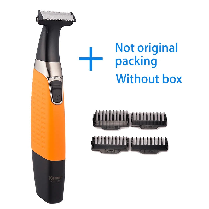 Full Set Original Kemei 1910 Rechargeable Electric Shaver Beard Shaver Electric Razor Body Trimmer Men Shaving Machine Hair Trimmer Face Care Full Body Epilator