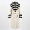 Black/Beige Color Women's Loose Long Eco-Friendly Top Quality Artificial Fur Coat Turn-Down Collar Warm Fluffy Windproof Winter Outerwear Trench Jackets Ladies Winter Clothing Supplies