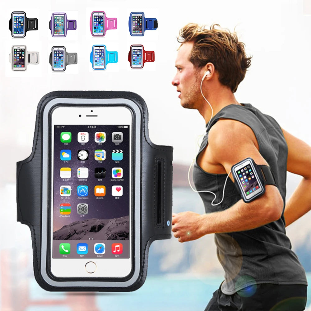 Men Women Running Phone Bags Waterproof Touch Screen Armbands Sports and Fitness Running Accessories for 4.5-6 Inch Smartphone