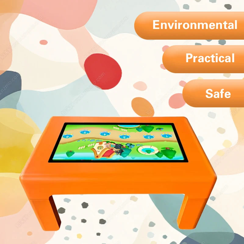 32* Inch Kids Interactive 10Point PCAP Touch Screen Educational Table Waterproof Games  Interactive Training Table for Kindergarten Children
