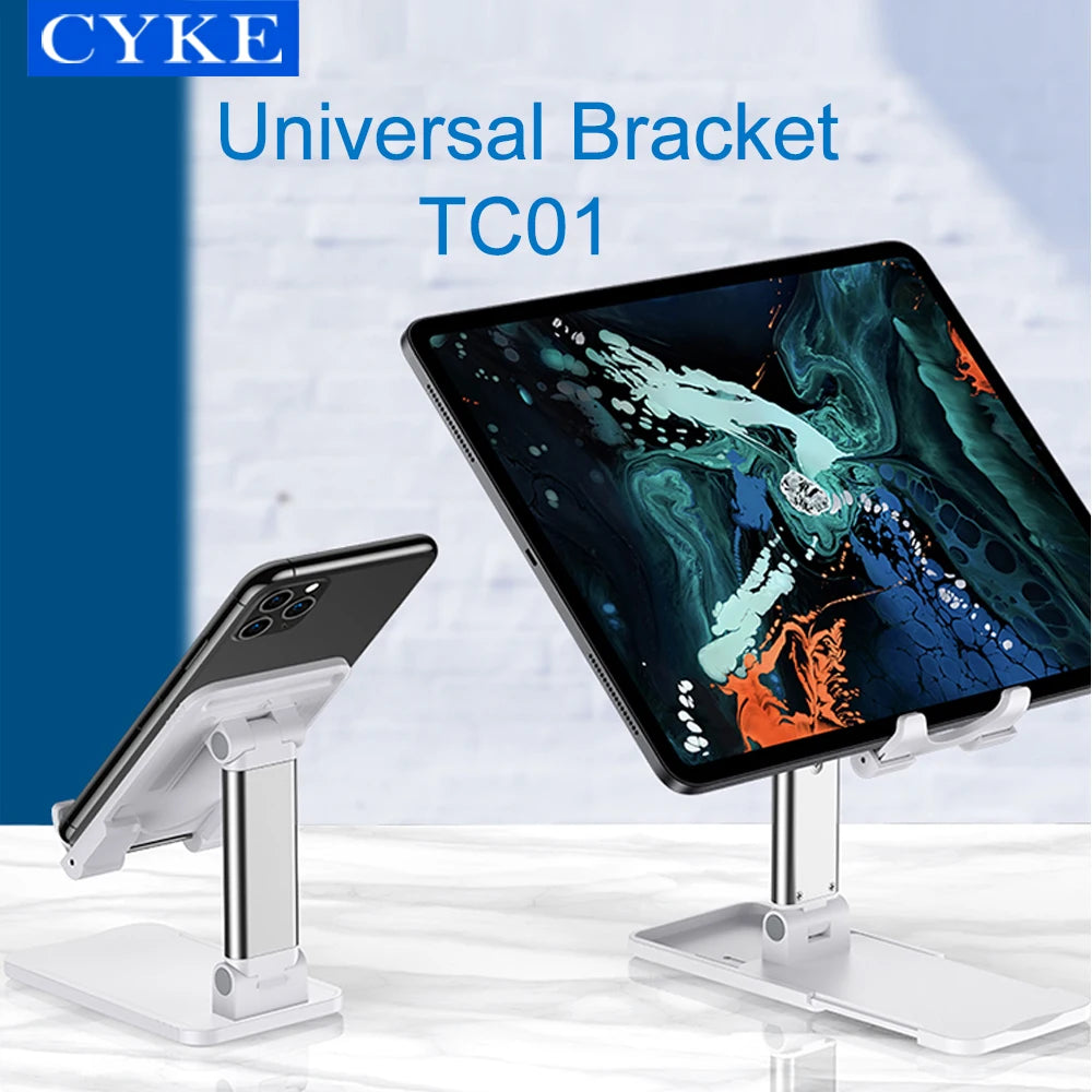 3 in 1  Flexible Cell Phone Holder Aluminum Metal Telescopic Folding Mobile Tablet Desk Stand Tc01
